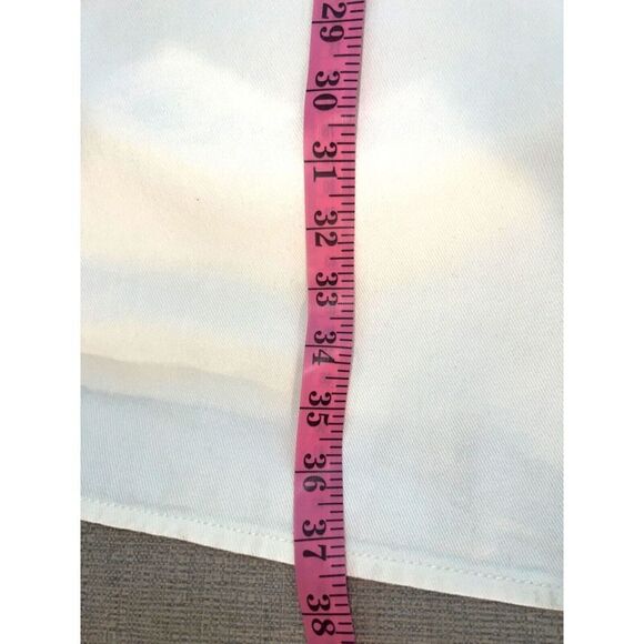 NWT Future Collective | Cream Women's Asymmetrical‎ Ruffle Denim Mini Dress Size - Picture 10 of 10